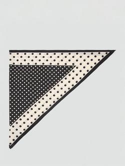 Mango Lightweight Spot Print Scarf, Black, Black