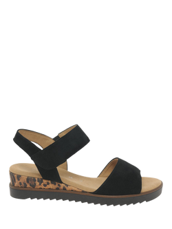 Gabor Raynor Suede Slingback Sandals, Black/Multi, Black/Multi