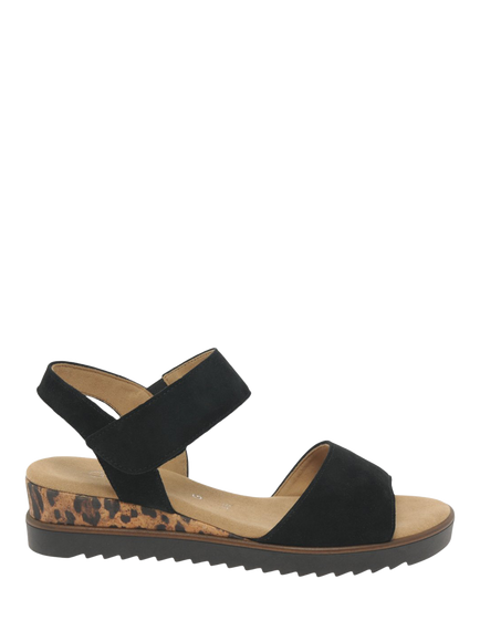 Gabor Raynor Suede Slingback Sandals, Black/Multi, Black/Multi