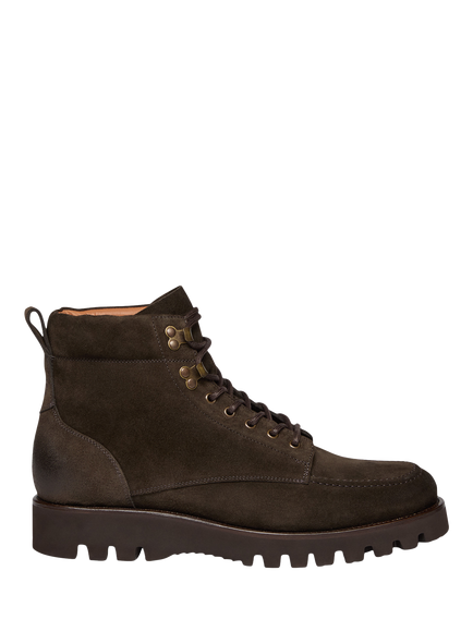 Oliver Sweeney Bolhas Suede Moc Toe Boots, Chocolate, Chocolate