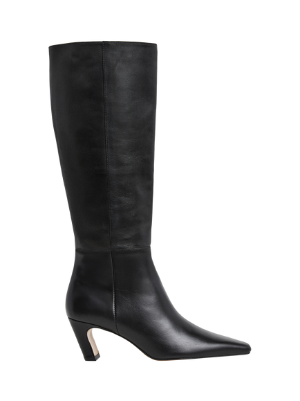 Flattered Xia Knee-High Leather Boots, Black, Black Leather