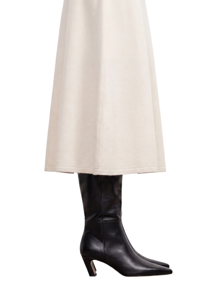 Flattered Xia Knee-High Leather Boots, Black - view 2, Black Leather