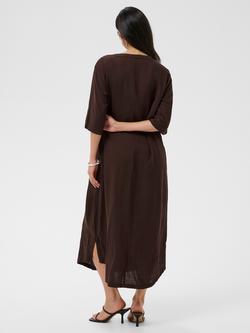 KAFFE Kamilia V-Neck Kaftan Dress, Black Coffee - view 2, Black Coffee
