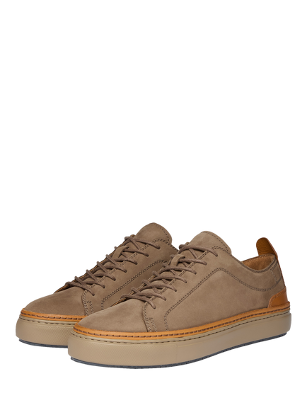 Oliver Sweeney Lopes Nubuck Lace Up Trainers, Taupe Nubuck - view 2, Taupe Nubuck