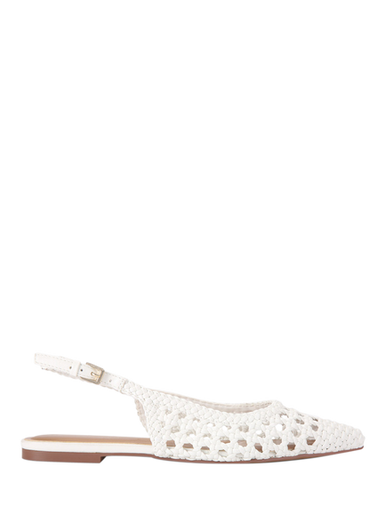 KG Kurt Geiger Minna Braided Slingback Sandals, Bone, Bone