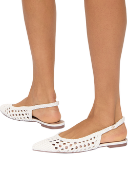 KG Kurt Geiger Minna Braided Slingback Sandals, Bone - view 2, Bone