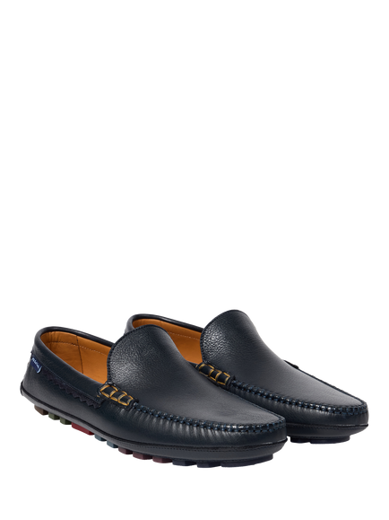 PS Paul Smith Nigel Leather Driving Loafers, Navy - view 2, Navy