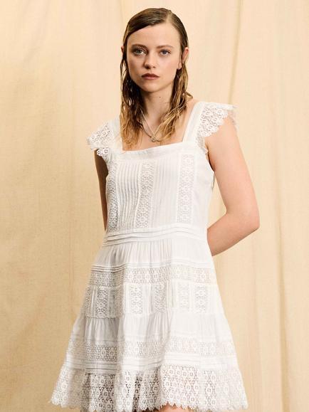 Brora Skye The Cotton Crochet Sundress, White