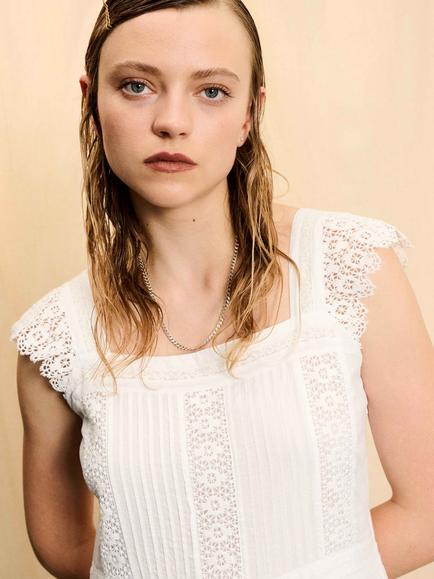 Brora Skye The Cotton Crochet Sundress - view 2, White