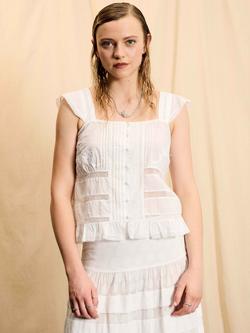 Brora Skye The Cotton Camisole, White, White
