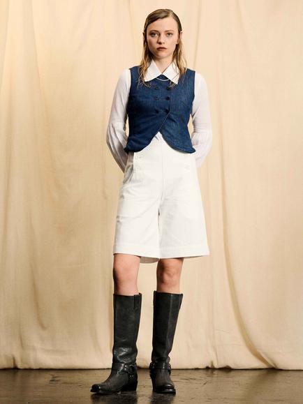 Brora Skye The Cotton Sailor Shorts, White, White