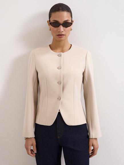 Phase Eight Carla Ponte Blazer, Stone, Stone