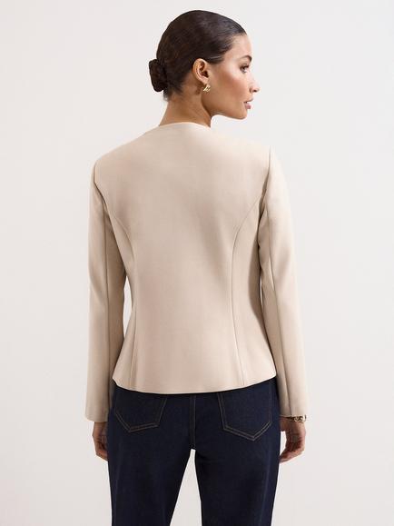 Phase Eight Carla Ponte Blazer, Stone - view 2, Stone