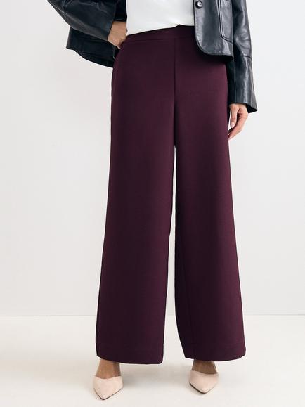 Phase Eight Seren Tailored Wide Leg Trousers, Burgundy, Burgundy