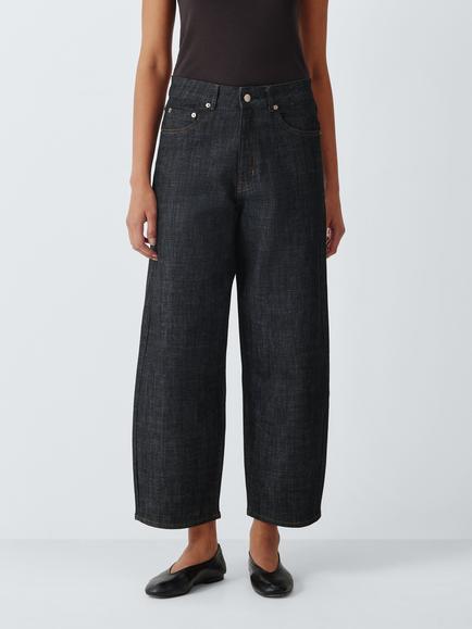 John Lewis High Rise Relaxed Straight Leg Jeans, Indigo, Indigo