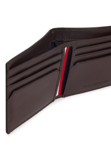 Tommy Hilfiger Leather Signature Plaque Bifold Wallet, Brown - view 2, Brown