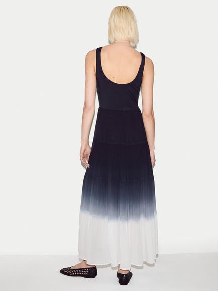 Jigsaw Ombre Tiered Tank Dress, Navy - view 2, Navy