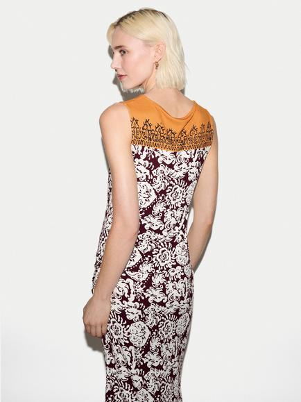 Jigsaw Batik Jersey Top, Burgundy - view 2, Burgundy