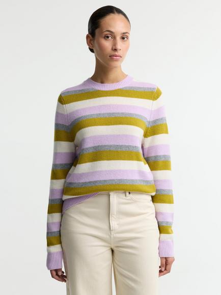 Barbour Woodhouse Wool Rich Striped Jumper, Multi, Multi