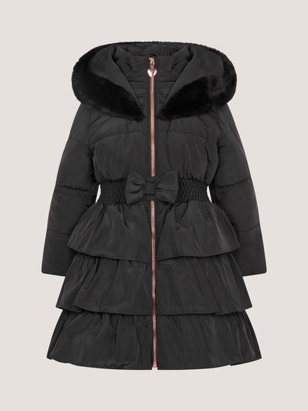 Monsoon Kids' Padded Taylor Coat, Black, Black