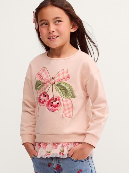 Monsoon Kids' Mon Cheri Peplum Top, Pink, Pink