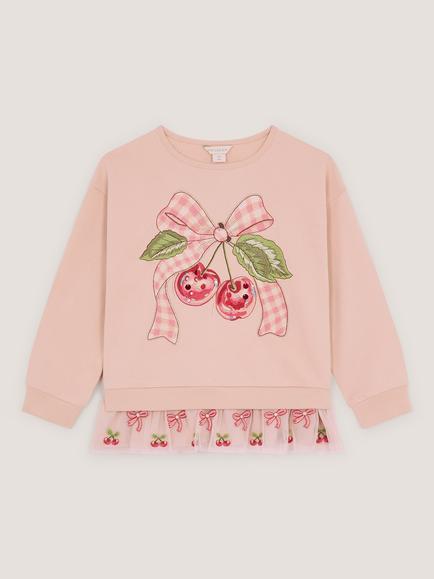 Monsoon Kids' Mon Cheri Peplum Top, Pink - view 2, Pink