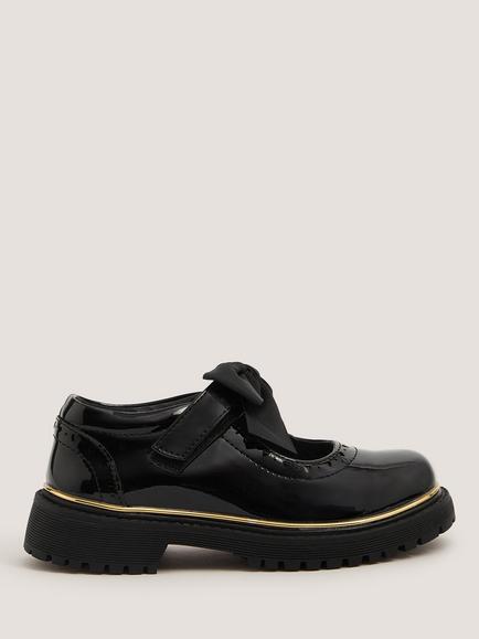 Monsoon Kids' Mary Jane Brogue Shoes, Black, Black