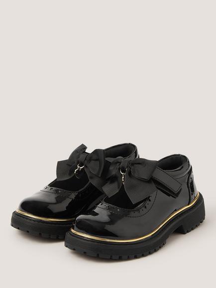 Monsoon Kids' Mary Jane Brogue Shoes, Black - view 2, Black