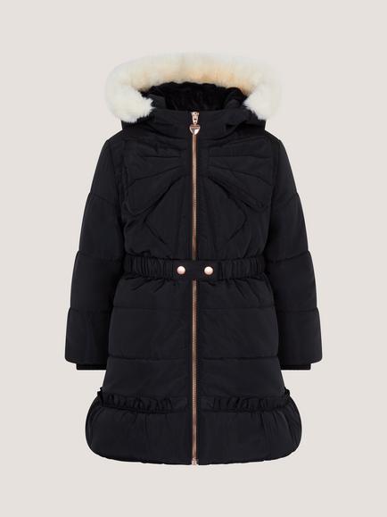Monsoon Kids' Padded Bonita Coat, Black, Black