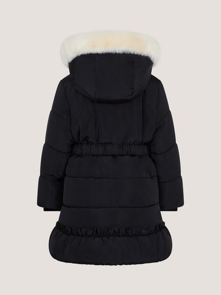 Monsoon Kids' Padded Bonita Coat, Black - view 2, Black