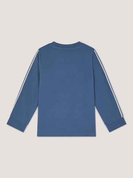 Monsoon Kids' Dinosaur and Car Long Sleeve T-Shirt, Blue - view 2, Blue