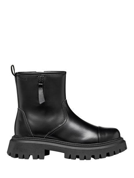 Geox Kids' Maquinnens Ankle Boots, Black, Black