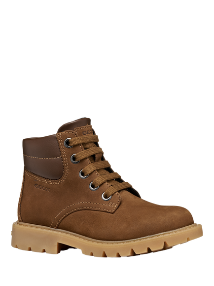Geox Kids' Shaylax Zip Side Boots, Toffee/Dark Brown - view 2, Toffee/Dark Brown