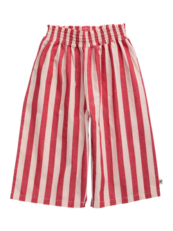 KIDLY by MORI Kids' Striped Cotton Trousers, Red, Red