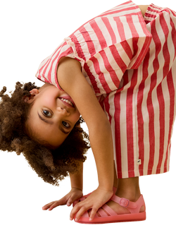 KIDLY by MORI Kids' Striped Cotton Trousers, Red - view 2, Red