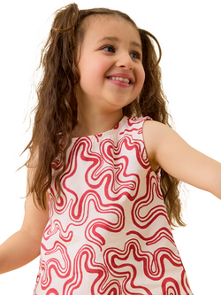KIDLY by MORI Kids' Printed Cotton Top, Red - view 2, Red