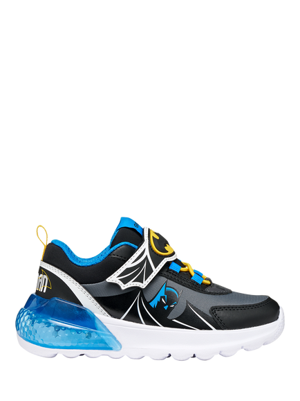 Geox Kids' Activart Illuminus Light Up Trainers, Black/Sky, Black/Sky