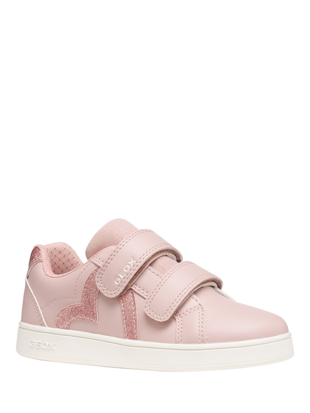 Geox Kids' Eclyper Low-Cut Trainers, Rose - view 2, Rose