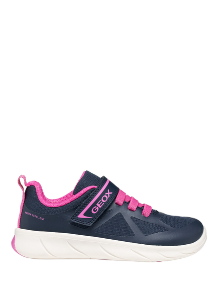 Geox Kids' Foot-Run Trainers, Navy/Fuchsia, Navy/Fuchsia
