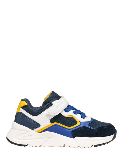 Geox Kids' Loftus Trainers, Navy/White, Navy/White