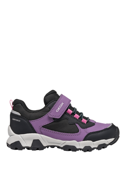Geox Kids' Magnetar ABX Trainers, Violet/Black
