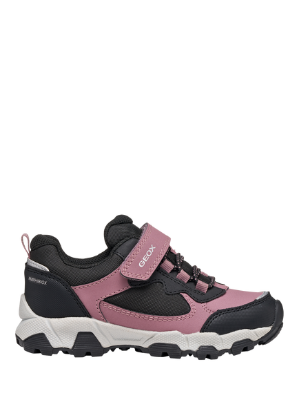 Geox Kids' Magnetar ABX Trainers, Nude/Black