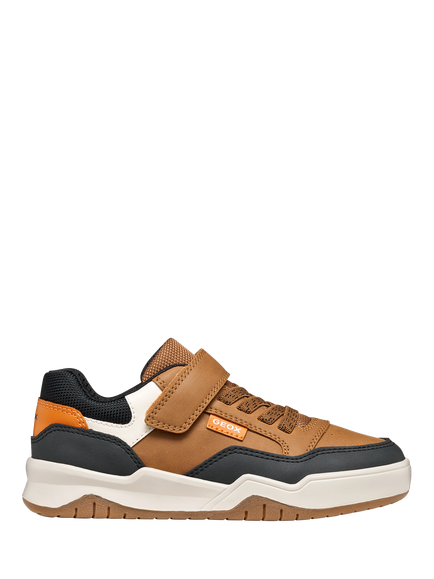 Geox Kids' Perth Low-Cut Trainers, Light Brown, Light Brown