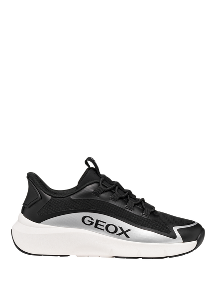 Geox Kids' Pro-Ran Fast In Trainers, Black/Silver