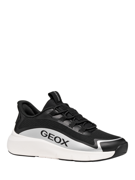 Geox Kids' Pro-Ran Fast In Trainers - view 2, Black/Silver