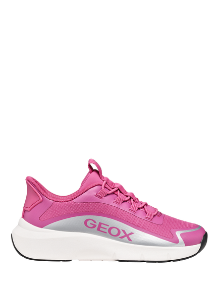Geox Kids' Pro-Ran Fast In Trainers, Fuchsia/Silver, Fuchsia/Silver
