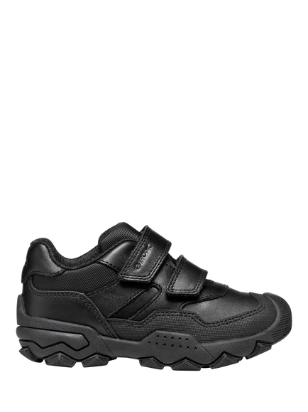 Geoz Kids' Buller Leather Trainers, Black, Black