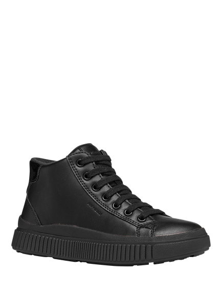 Geox Kids' Laquinny ABX Mid-Cut Trainers, Black - view 2, Black