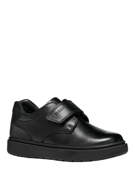 Geox Kids' Riddock Low Cut Leather Shoes, Black - view 2, Black