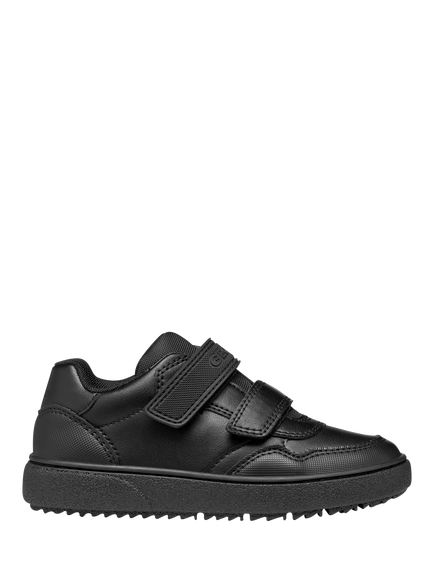 Geox Kids' Theleven Double Strap Trainers, Black, Black
